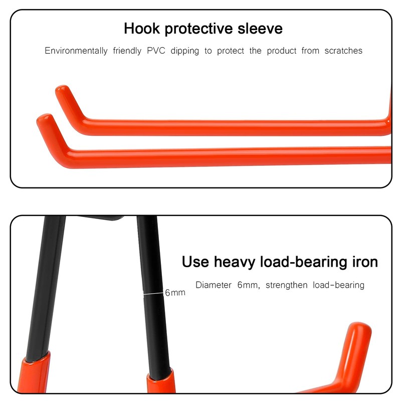 ieron 4Pcs Large U Garage Hooks, Shed Steel Garage Tool