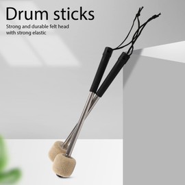 2 x drum mallets, felt head drums, drums, drums, mallets with stainless steel