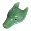 Lovionus89 Natural Green Aventurine Wolf Head Stone Statue, Mini 40