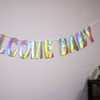 Blukey Holographic Welcome Baby Banner Hanging Bunting String Flag Iridescent
