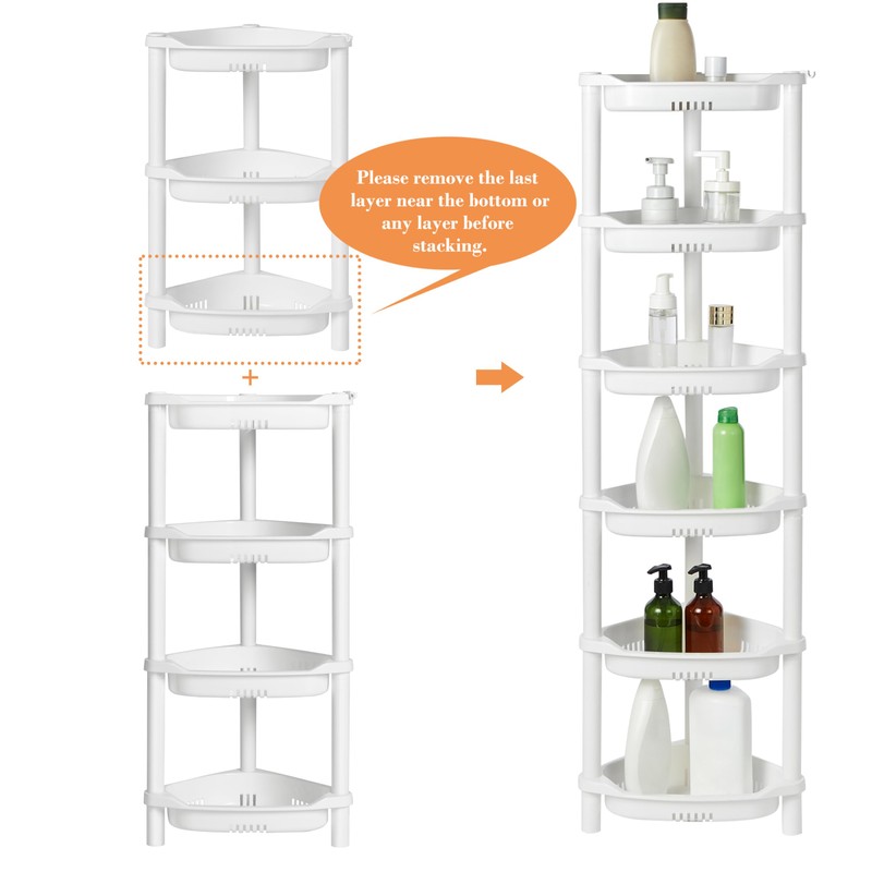 ELYKEN 4 Tier Shower Caddy Organizer Shelf Corner, 14.4 x