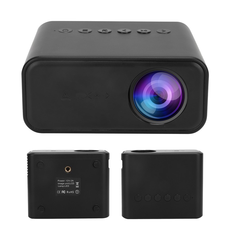 YT500 Mini Projector Portable Movie Projector with Audio and Video/USB/Memory