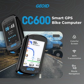 GEOID CC600 Color Screen Bike/Cycling Computer Wireless - Route Navigation with Re-Route Planing, WiFi & Bluetooth, Fast 5s GPS Positioning, Free Indoor Training