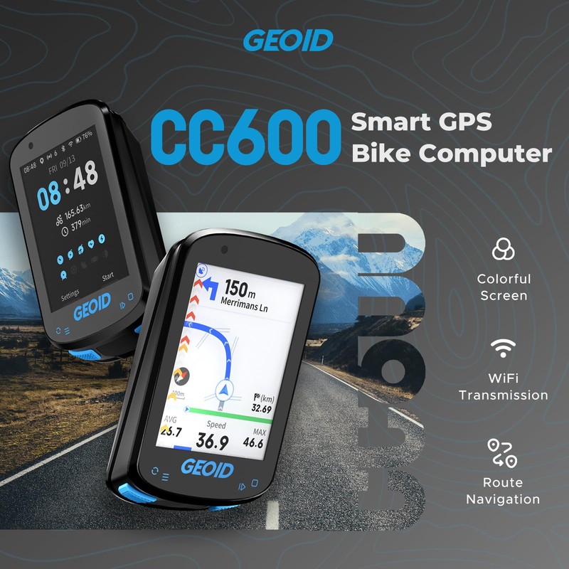 GEOID CC600 Color Screen Bike/Cycling Computer Wireless - Route Navigation