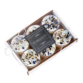 Tranquility Candle by New Moon Beginnings - Calming & Stress Relief Candle - Herb, Flower, & Crystal Candles - Aromatherapy Candles - Soy Candle - Ocean Candle