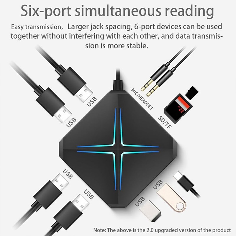 10-in-1 USB HUB Dock Station,USB Audio Adapter for PC, Laptops,