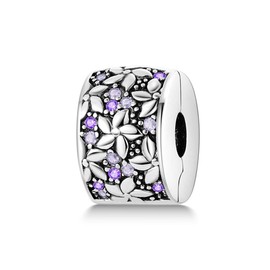 Pandach C37 Women's Charm Pendant for Bracelet, 925 Sterling Silver Charms Beads Fits Bracelet and Necklace, Compatible with European Bracelets for Women and Girls, Sterling Silver