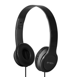 Bytech On-Ear Headphones, Black, BYAUOH143BK