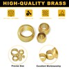 Siptenk 228PCS Brass Compression Sleeves Ferrules for Tube OD 1/2"