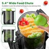 Cold Press Juicer, Masticating Juicer with 5.4" Wide Feed Chute,