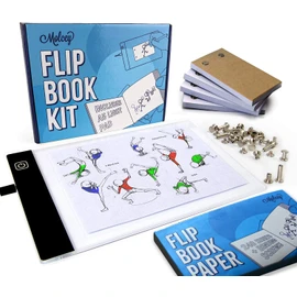 Flip Book Kit - LED Lightbox for Drawing and Tracing & 240 Sheets Animation Paper for Flip Books A5 Flipbook Kit: Led Light Box/Light Tablet for Tracing Flip Book Paper with Screws Flipbook Light Pad