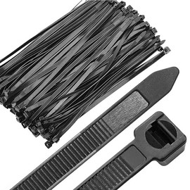 PARENCE. - Set of 100 Plastic Cable Ties - 100 Pieces, Serflex, Cable Ties, Rislan - Cable tie - 200 x 3.6 mm, Black