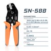 IWISS SN-58B Ratchet Crimper 0.25-1.5mm² AWG24-16 for Dupont,TE,JST,Molex Terminal