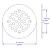 Bropury 4-1/4-Inch Easy-to-Install Snap-in Shower Drain Cover Floor Drain Replacement