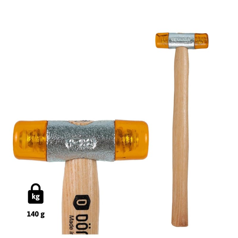 Dönges Non-rebound Soft Hammer with Painted Ash Handle, Diameter 22