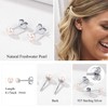 ChicSilver Women's Pair of Stud Earrings Freshwater Cultured Pearls White