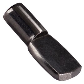 WINKING MOON 80 Pack 5mm Shelf Pins Spoon Shape Cabinet Shelf Pegs for Shelves, Black Tone Gun Metal