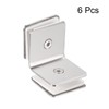 sourcing map Stainless Steel 90 Degree Glass Clamp, 6pcs for