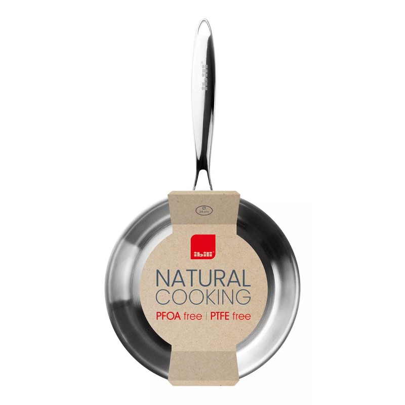 Ibili Sartén Triply Natural Inducción Inox + Aluminio 24cm Ibili