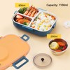 Thermal Lunch Box 1100ml Double Layer 3 Grid Design 304