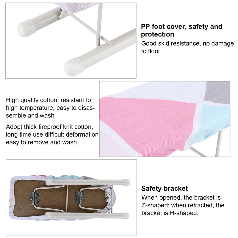 Mini Ironing Board Portable Folding Desktop Clothes Ironing Table for