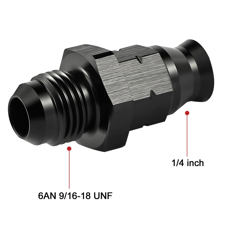 EVIL ENERGY 6AN Male to 1/4" Hardline Compression Fitting Adapter
