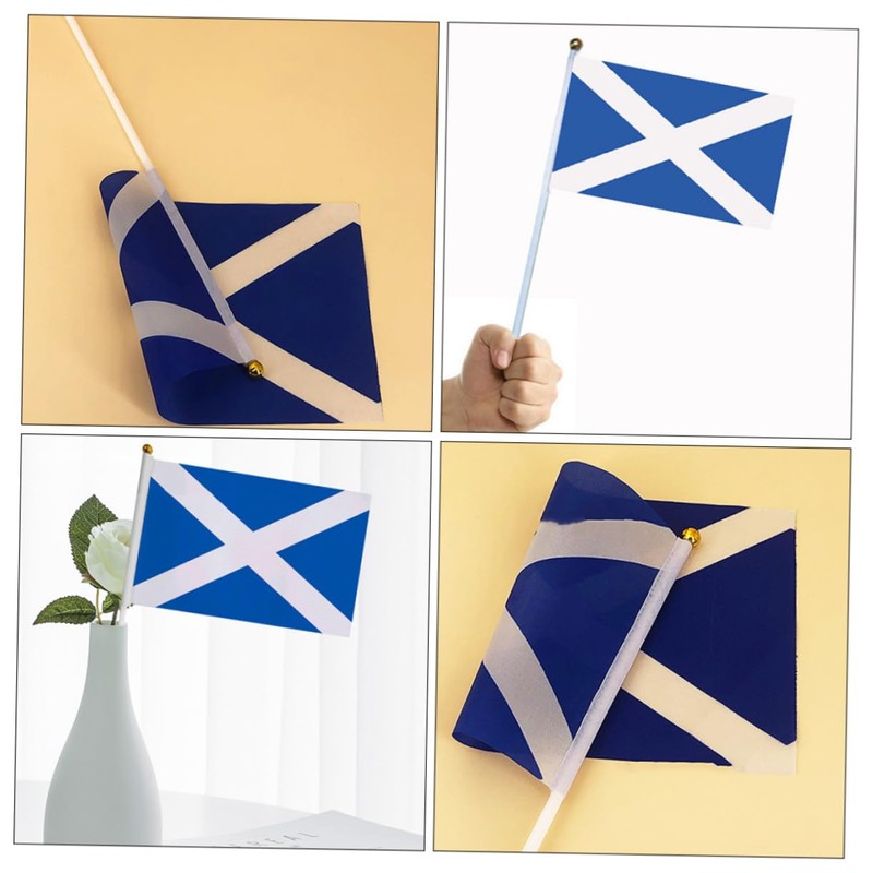 BIUDECO Hand Waving Scottish Flags 20pcs Mini Flags for Sports