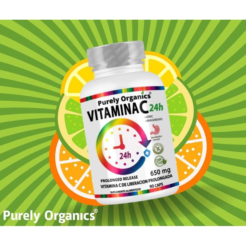Vitamina C de liberación prolongada. Activo por 24 horas. Con