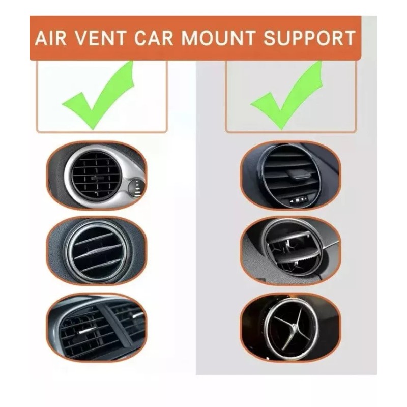 FITFORT Universal Air Vent Car Mount 360° Rotation Clip Car