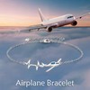 NIFUNAO Sterling Silver Opal Airplane Bracelet for Women Adjustable Fly