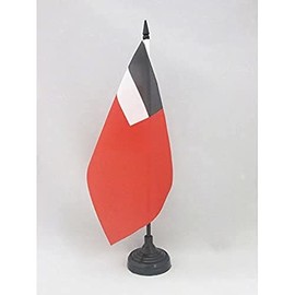 Georgia Old Table Flag 5'' x 8'' - Former Georgian Desk Flag 21 x 14 cm - Black plastic stick and base - AZ FLAG
