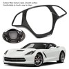 KIMISS Steering Wheel Cover Frame for Corvette C7 2014-2019 Carbon