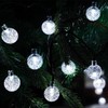 LORRYTE 2-Pack 72FT 120 LED Crystal Globe Solar String Lights
