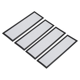 sourcing map 4Pcs Floor Vent Covers, 12"x4" Magnetic Floor Register Screen, Air Vent Mesh Filters for Floor Wall Ceiling Catch Debris, White