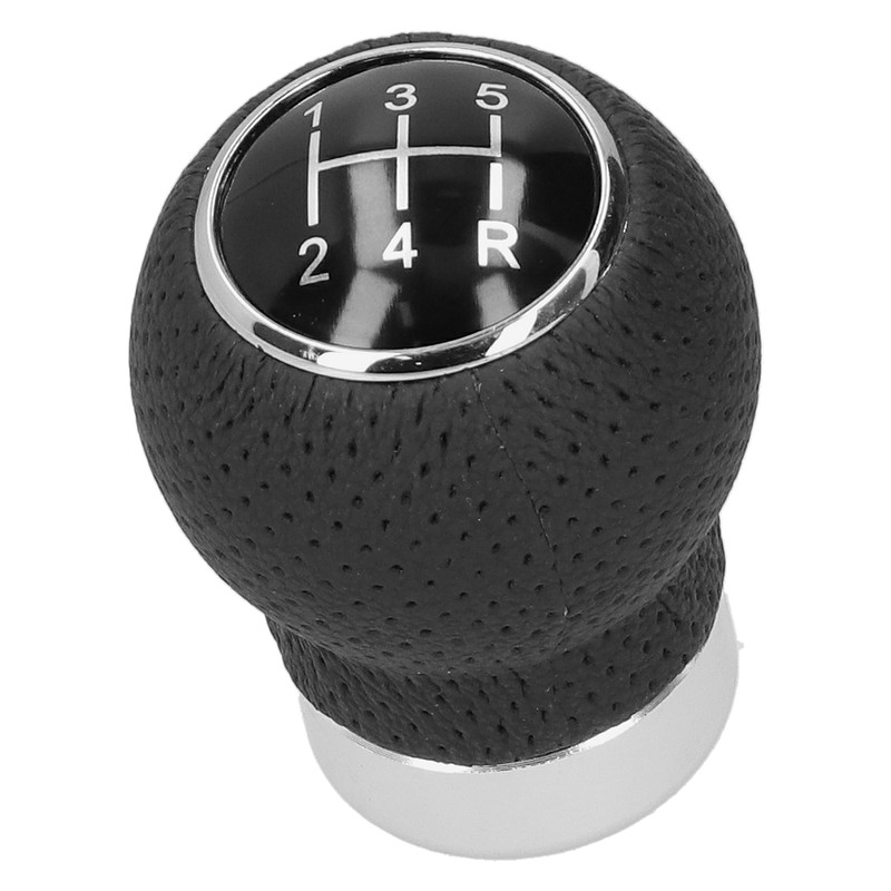 5 Speed Gear Shift Knob Genuine Leather Shifter Stick with