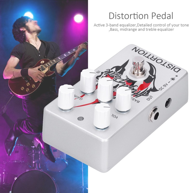 Distortion Pedal Electronic Guitar High Gain Effect Effector 9V DC