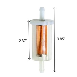 695666 Fuel Filter For B&S Lawn Mower Tractor 845125 691035 5065 5065D 5065K 493629 J&D D100 D105 D110 (2/Pack)