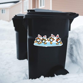 Extra Large 460mm 'Christmas Penguins' Permanent Sticker Decal for Cars/Windows/Bins/Walls (DW00128939)