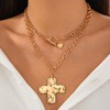Your Always Charm Gold Chunky Cross Necklace for Women Statement