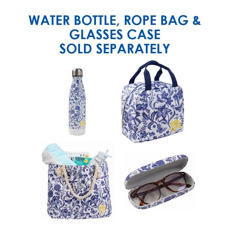 Marie Curie Charity Daffodil Meadow Blue White Lunch Bag Tote