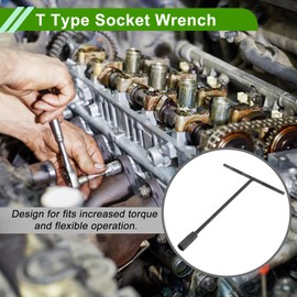 HOPESPANNER Universal 28x18.5cm Socket Wrench Durable Spanner Socket Remover Carbon Steel 1 Pcs Hexagon 14mm for Car Motorcycle Dirtbike T-Handle Wrench Sleeve