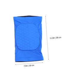 NOLITOY 2pcs Knee Protector Sports Sleeve Shockproof Breathable Short Knee Brace Guard for Basketball Outdoor Activities Blue Lightweight Comfortable Design