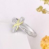 YL Cross Rings 925 Sterling Silver Infinity Band Religious Jewelry