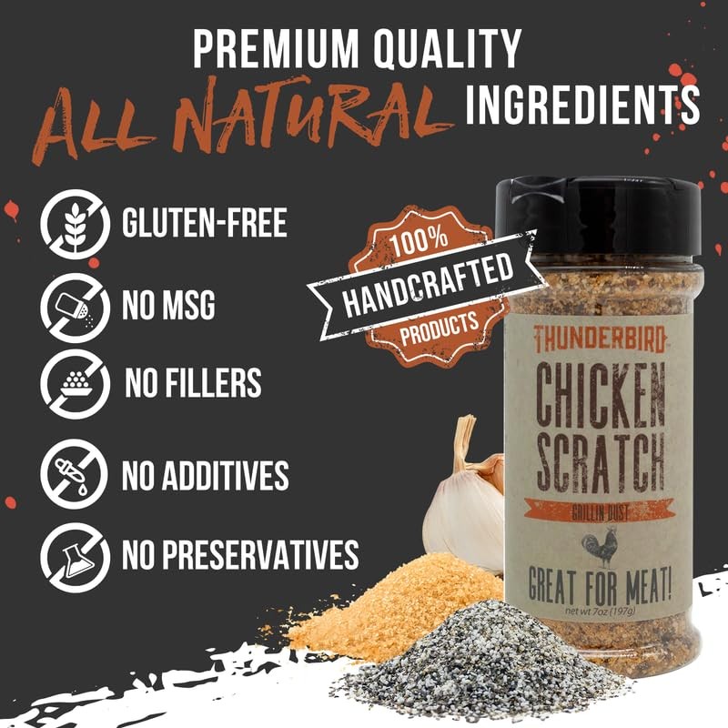 Lane's Thunderbird Chicken Seasoning Scratch, All-Natural Chicken Wings Seasonings and