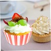 MAGICLULU 100pcs Stripes Paper Muffin Cups Baking Paper Cup for