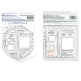 2 Item Bundle - RM Round Military Protractor & RM Square Military Protractor