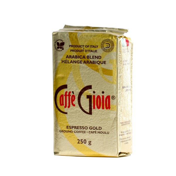 Gioia Espresso Gold Ground Coffee, Gold, 250 Grams