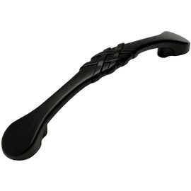 10 Pack - Cosmas 7068FB Flat Black Cabinet Hardware Handle Pull - 3-3/4" Inch (96mm) Hole Centers