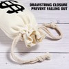 48 Pieces Money Bag Pouch with Drawstring Closure Canvas Cloth