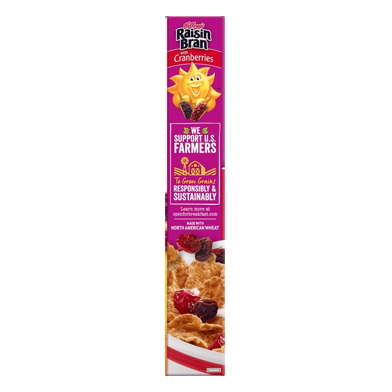 Kellogg's Raisin Bran, Breakfast Cereal, Original with Cranberries, Good Source
